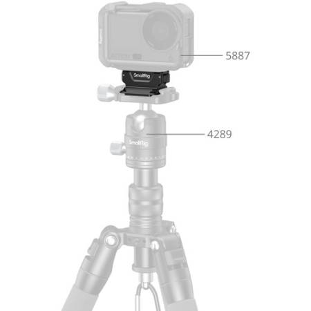 SmallRig 6014 - obustronny adapter/mocowanie z szybkozłączką z płytką Arca-Swiss do DJI Osmo Nano i Action 6 - zawartość zestawu